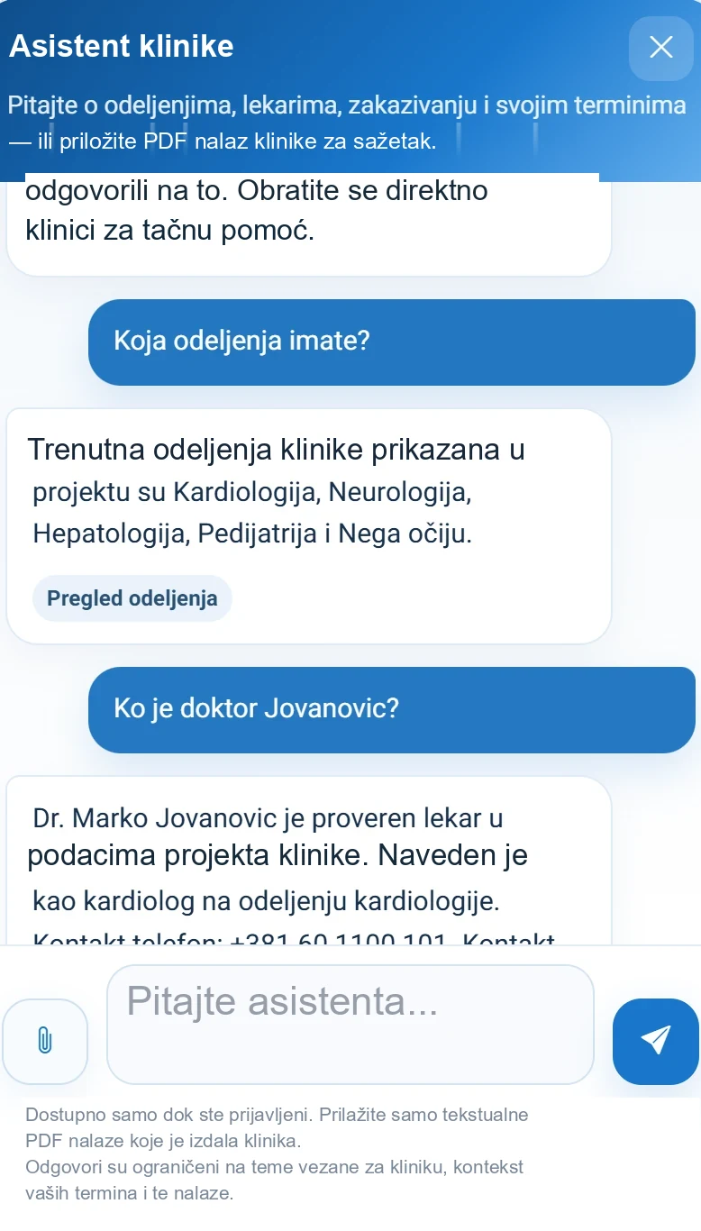 The assistant in the patient portal